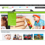 Купить - Готовый интернет магазин детских товаров (контраст, стили с PNG)